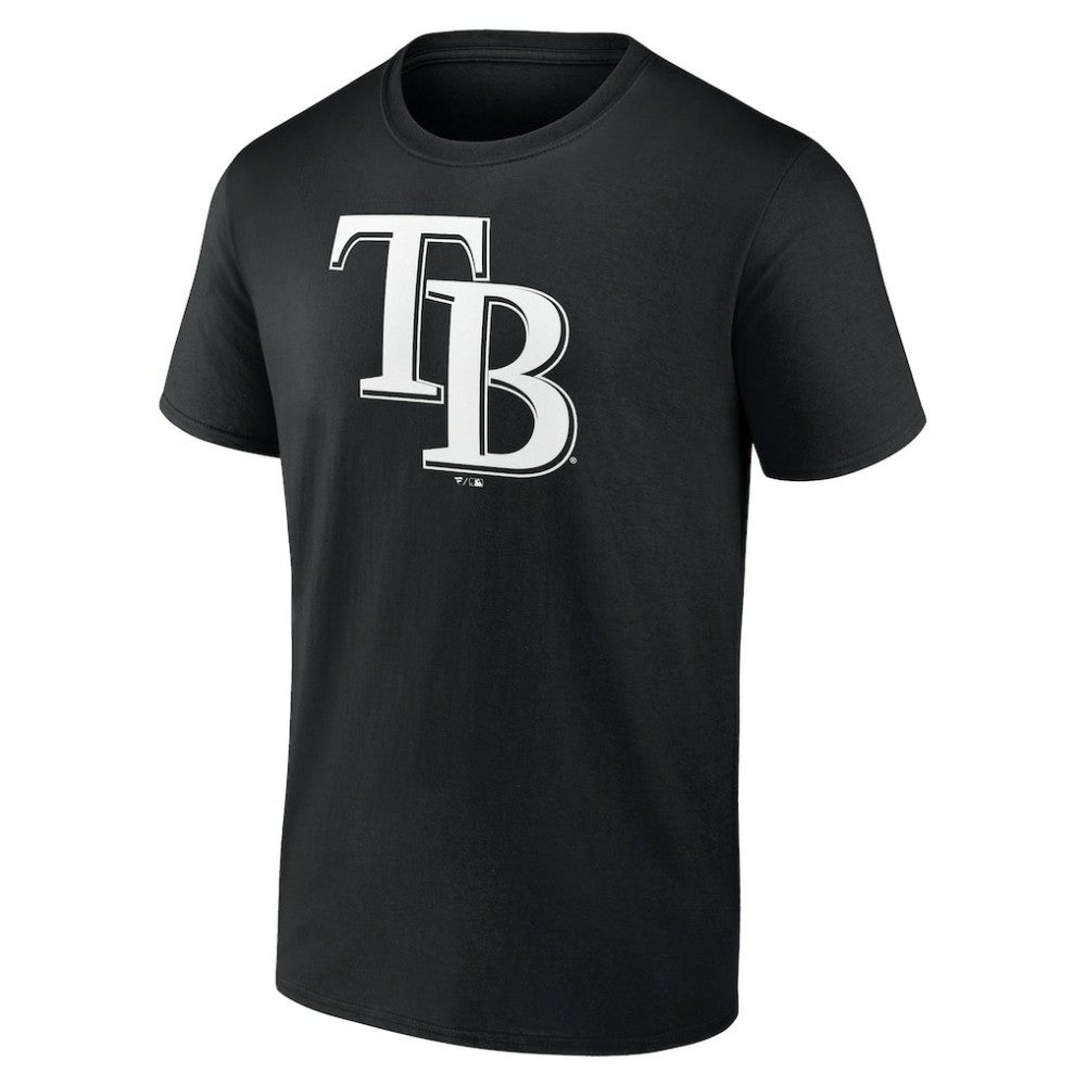 Tampa Bay Rays Monochrome Personalized Name & Number T-Shirt - Black