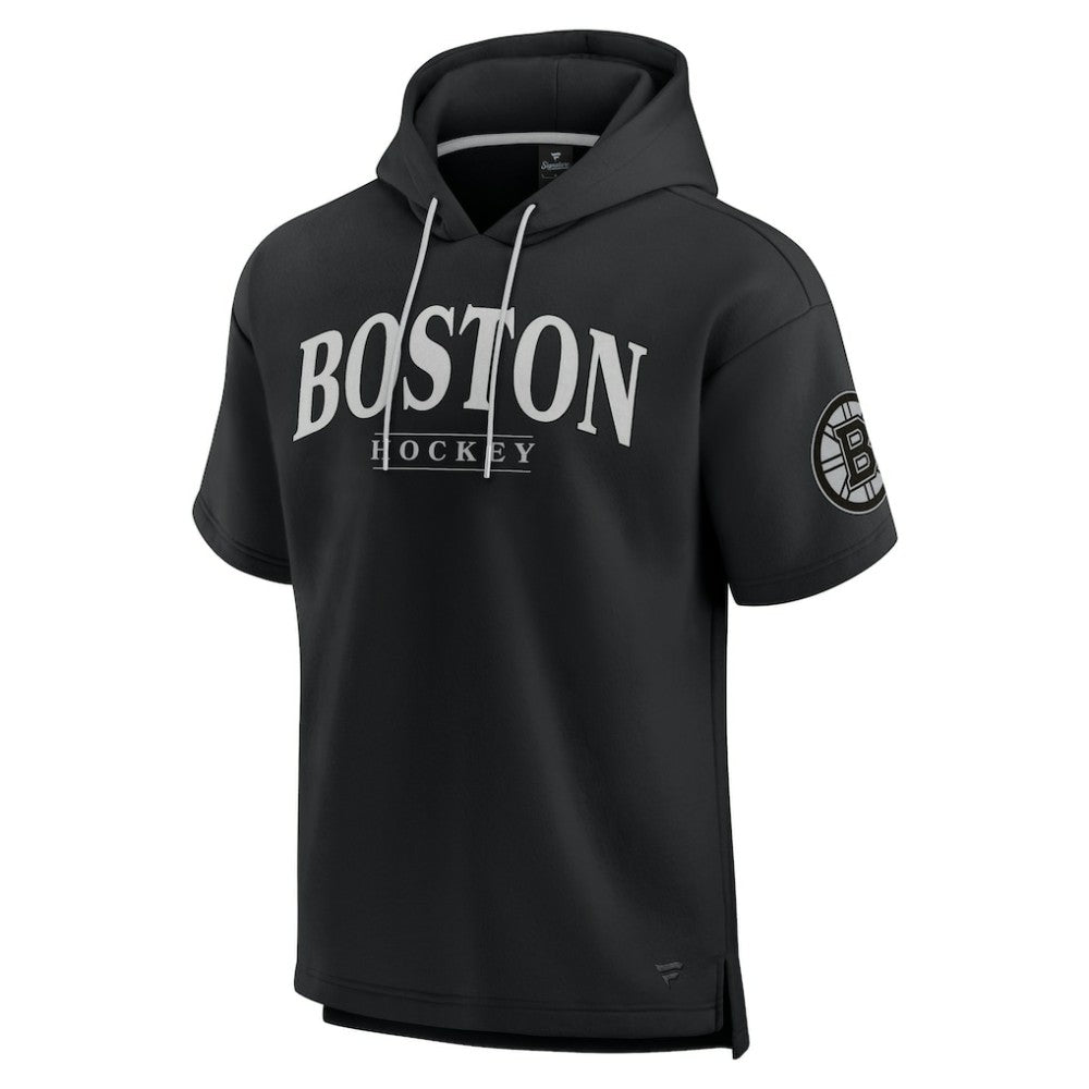 Boston Bruins Fanatics Elements Ready Short Sleeve Pullover Hoodie
