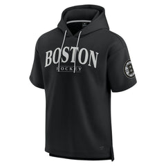 Boston Bruins Fanatics Elements Ready Short Sleeve Pullover Hoodie