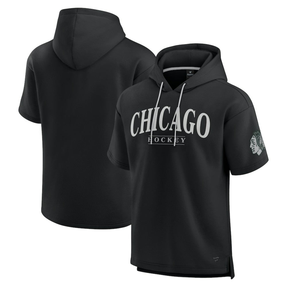 Chicago Blackhawks Fanatics Elements Ready Short Sleeve Pullover Hoodie