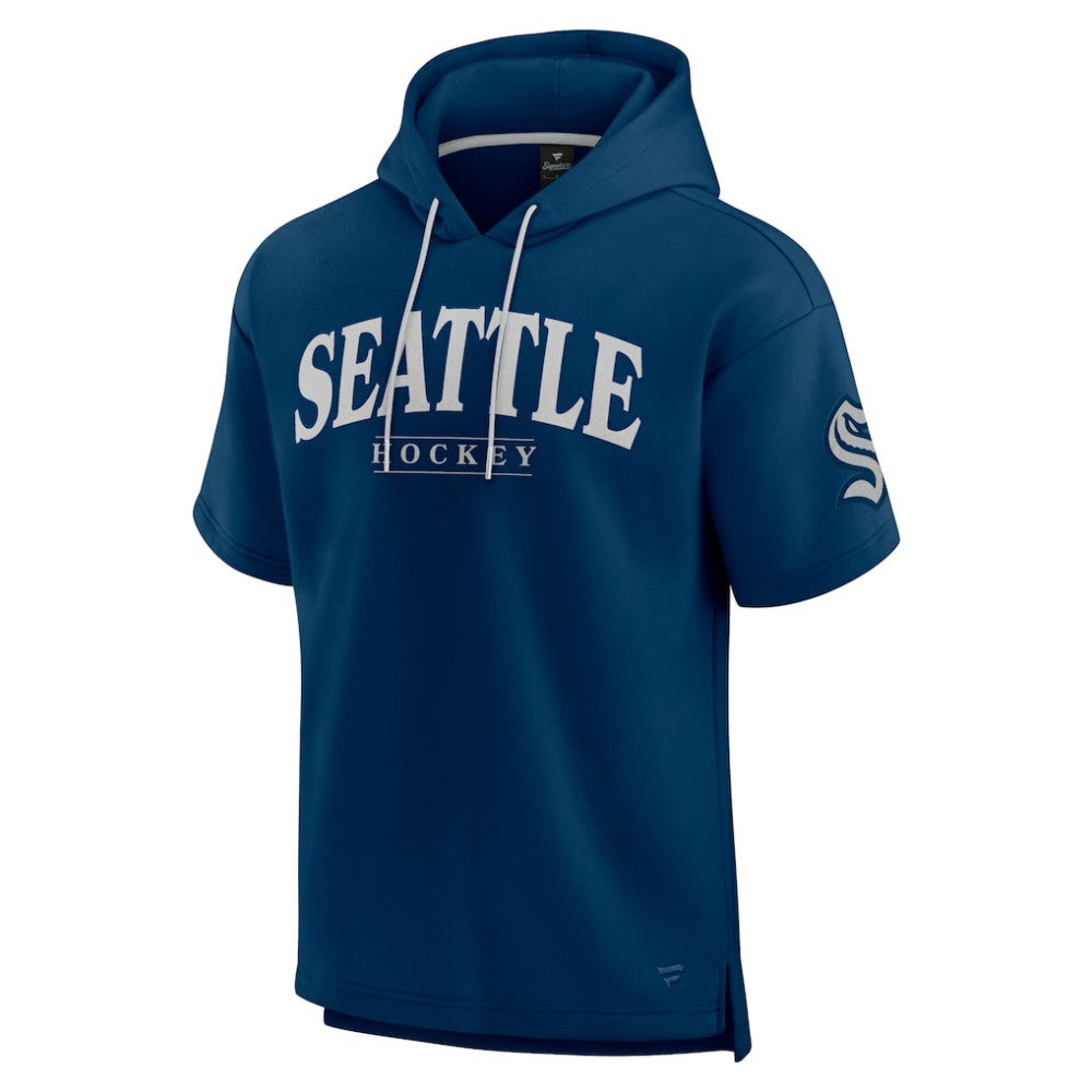 Seattle Kraken Fanatics Elements Ready Short Sleeve Pullover Hoodie