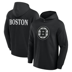 Boston Bruins Fanatics Elements Blaze Tri-Blend Long Sleeve Hoodie T-Shirt