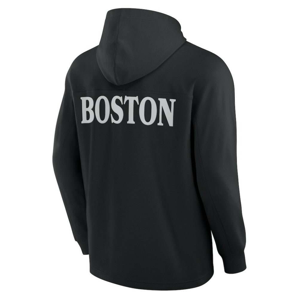 Boston Bruins Fanatics Elements Blaze Tri-Blend Long Sleeve Hoodie T-Shirt