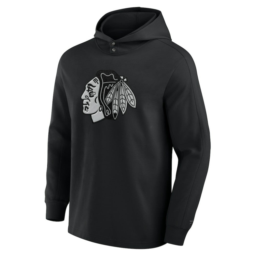 Chicago Blackhawks Fanatics Elements Blaze Tri-Blend Long Sleeve Hoodie T-Shirt