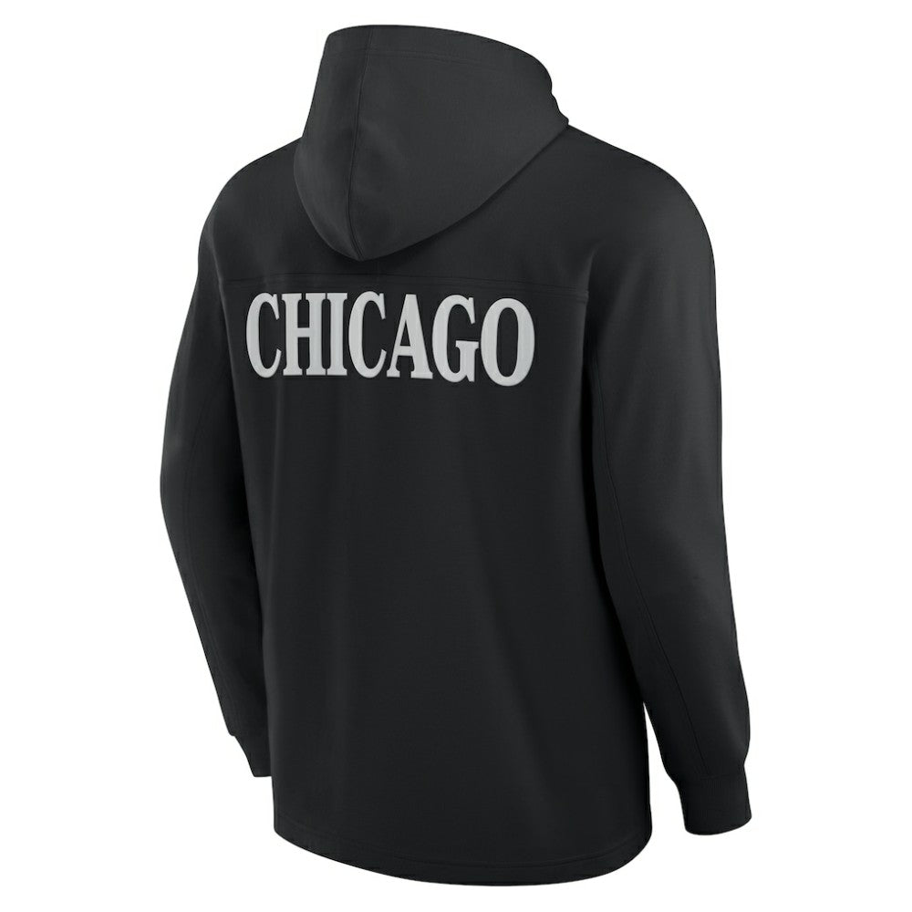 Chicago Blackhawks Fanatics Elements Blaze Tri-Blend Long Sleeve Hoodie T-Shirt