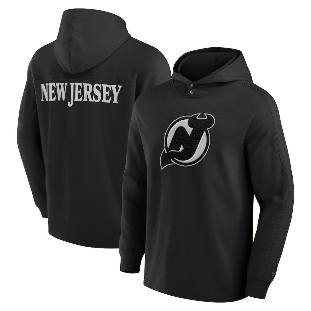 New Jersey Devils Fanatics Elements Blaze Tri-Blend Long Sleeve Hoodie T-Shirt