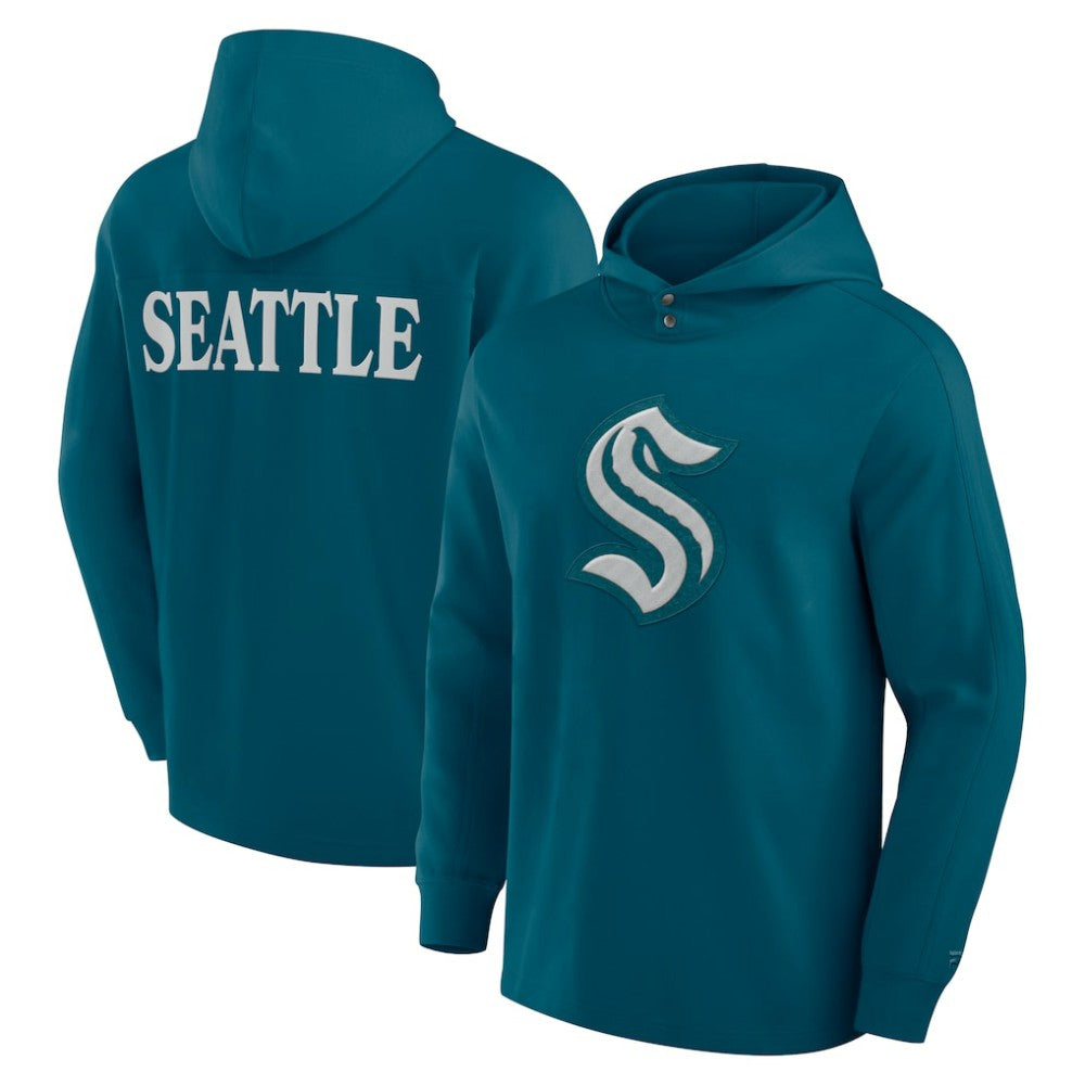 Seattle Kraken Fanatics Elements Blaze Tri-Blend Long Sleeve Hoodie T-Shirt