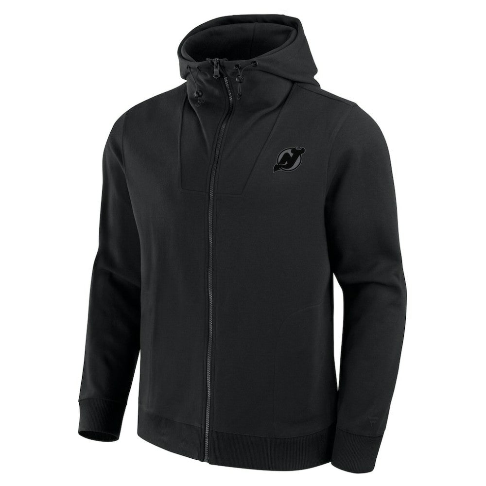 New Jersey Devils Fanatics Elements Tonal Primary Tri-Blend Full-Zip Hoodie