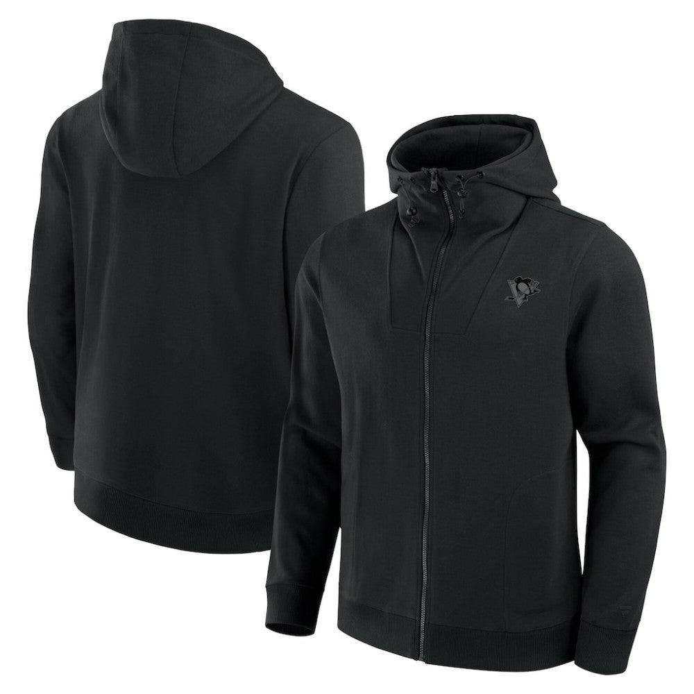 Pittsburgh Penguins Fanatics Elements Tonal Primary Tri-Blend Full-Zip Hoodie
