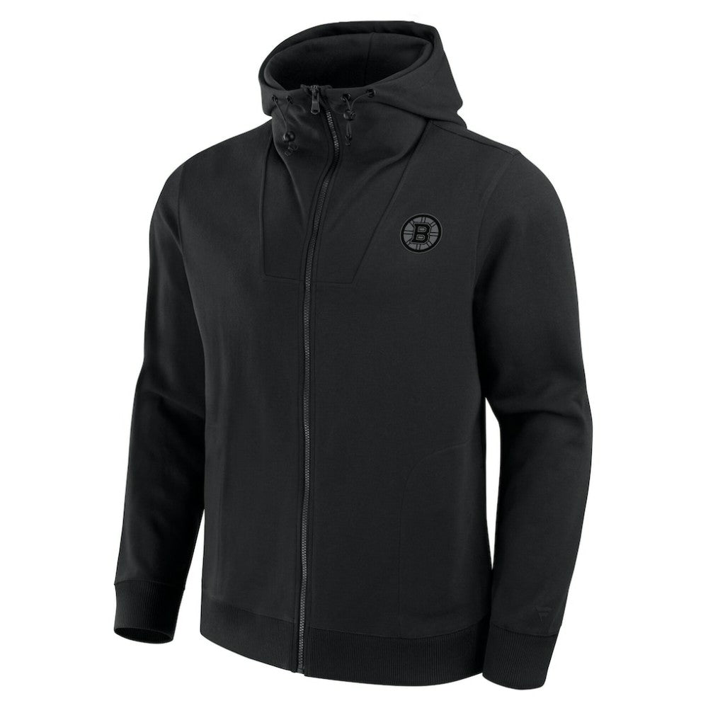 Boston Bruins Fanatics Elements Tonal Primary Tri-Blend Full-Zip Hoodie