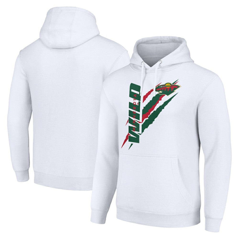 Minnesota Wild Starter Color Scratch Fleece Pullover Hoodie