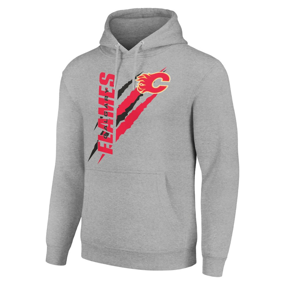 Calgary Flames Starter Color Scratch Fleece Pullover Hoodie