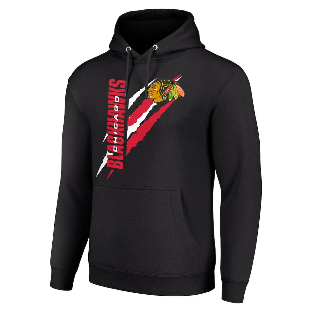 Chicago Blackhawks Starter Color Scratch Fleece Pullover Hoodie