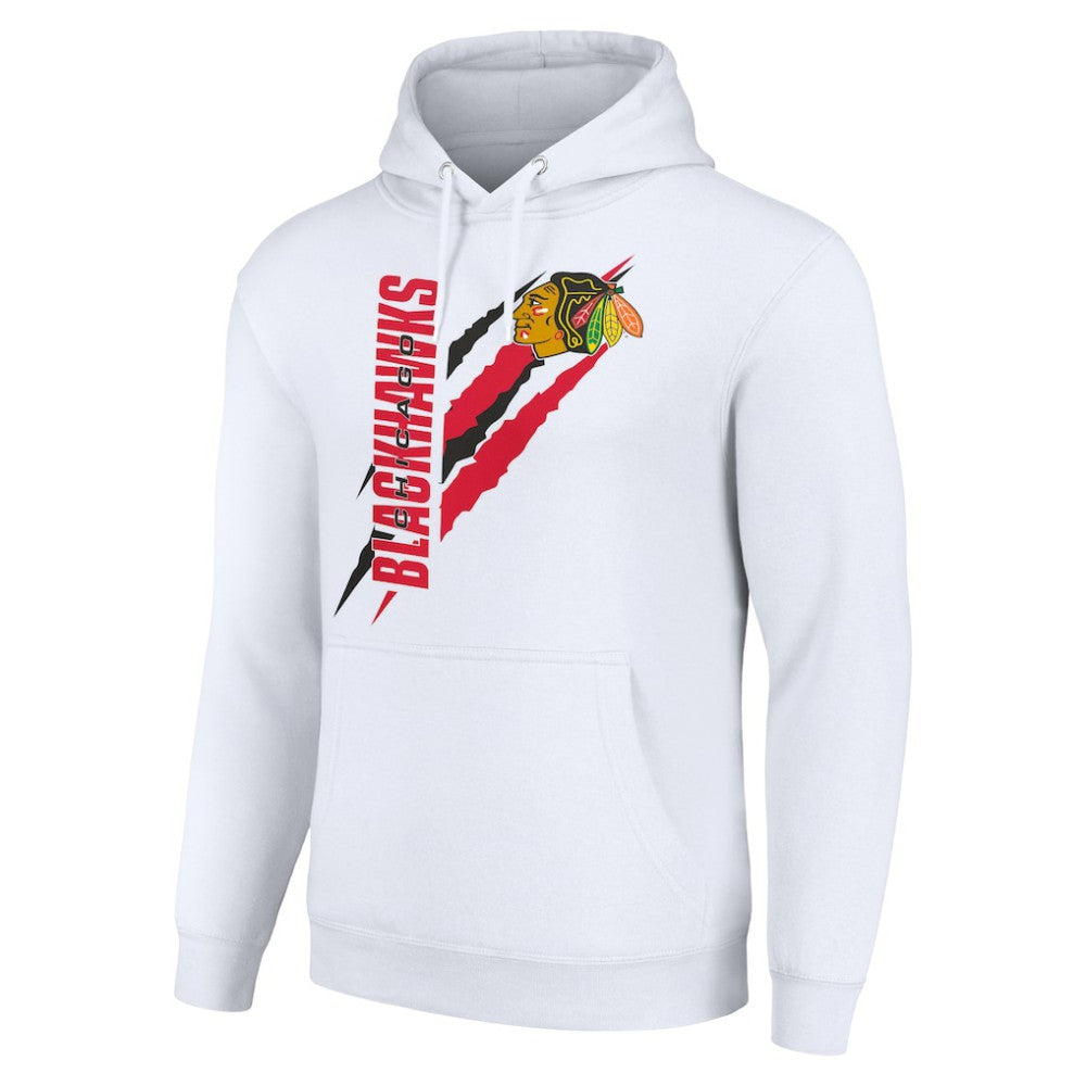 Chicago Blackhawks Starter Color Scratch Fleece Pullover Hoodie
