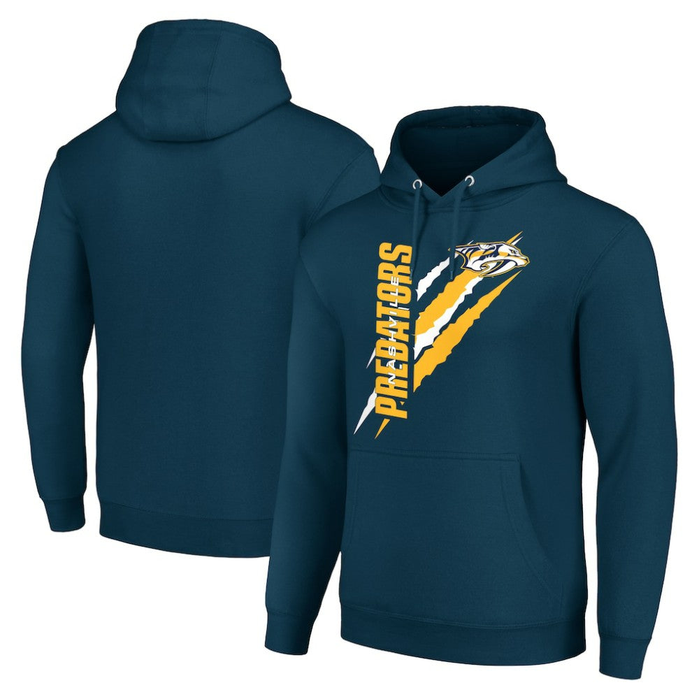 Nashville Predators Starter Color Scratch Fleece Pullover Hoodie