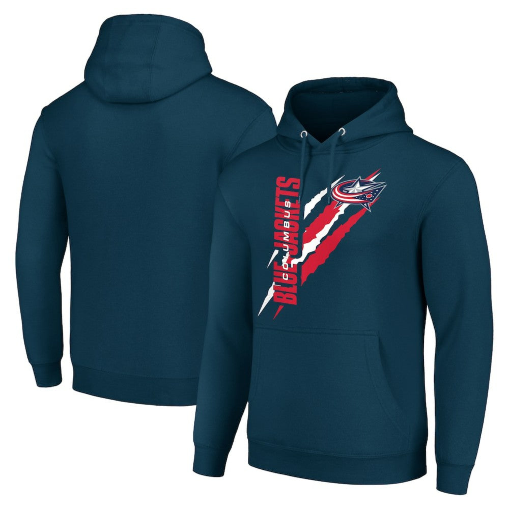Columbus Blue Jackets Starter Color Scratch Fleece Pullover Hoodie