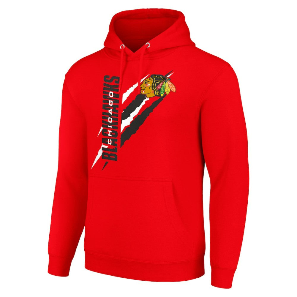 Chicago Blackhawks Starter Color Scratch Fleece Pullover Hoodie