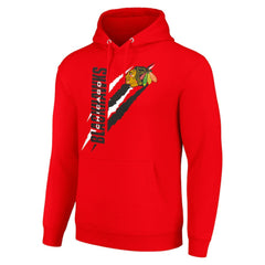 Chicago Blackhawks Starter Color Scratch Fleece Pullover Hoodie