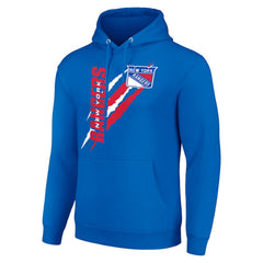 New York Rangers Starter Color Scratch Fleece Pullover Hoodie