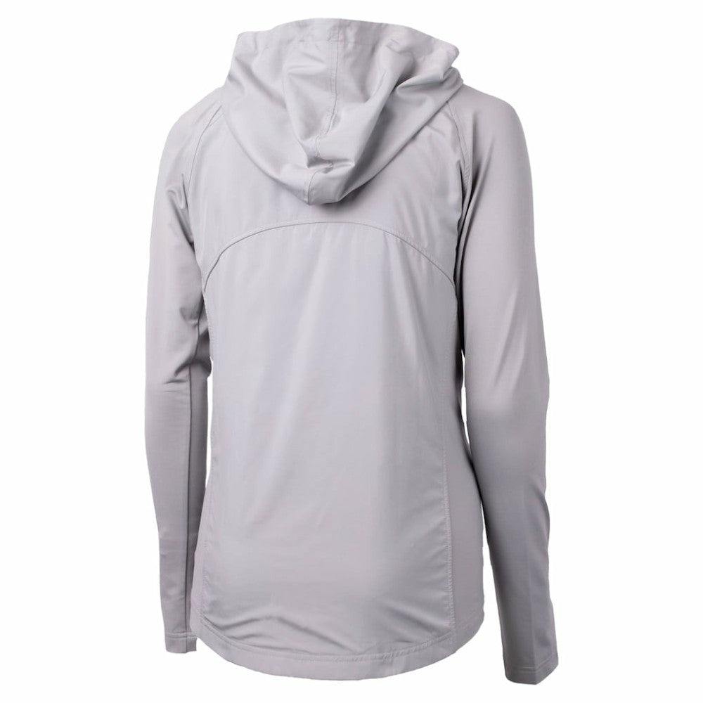 San Diego Padres Cutter & Buck Women's City Connect Adapt Eco Knit Hybrid Recycled Full-Zip Hoodie - Gray
