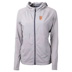 San Francisco Giants Cutter & Buck Women's City Connect Adapt Eco Knit Hybrid Recycled Full-Zip Hoodie - Gray