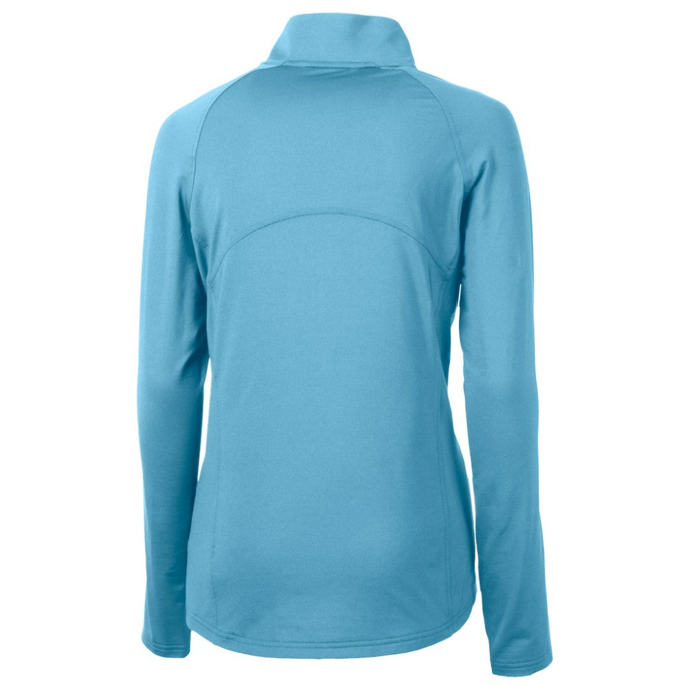 Chicago Cubs Cutter & Buck Women's City Connect Adapt Eco Knit Recycled Half-Zip Pullover Top - Powder Blue