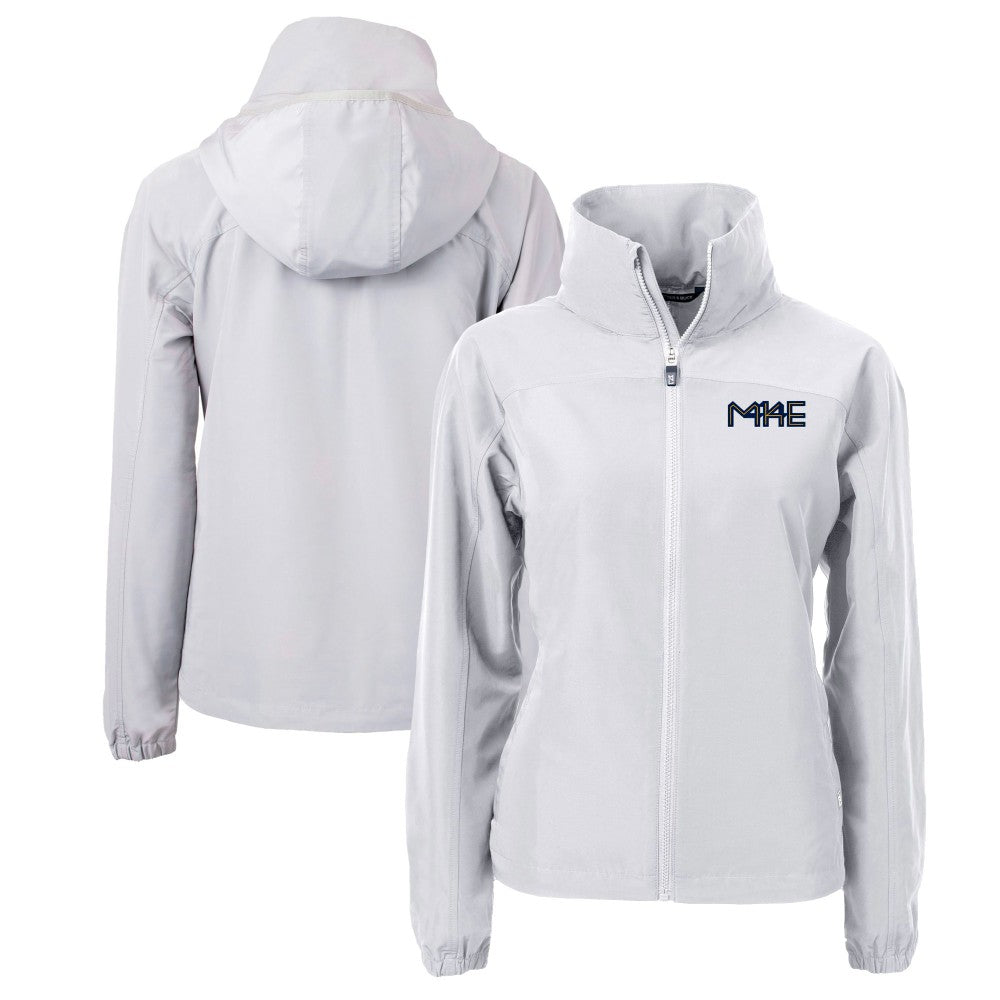 Milwaukee Brewers Cutter & Buck Women's City Connect Charter Eco Recycled Full-Zip Jacket - Gray