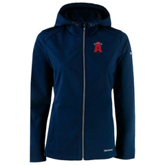 Los Angeles Angels Cutter & Buck Women's City Connect Evoke Eco Softshell Recycled Full-Zip Hoodie Jacket - Navy
