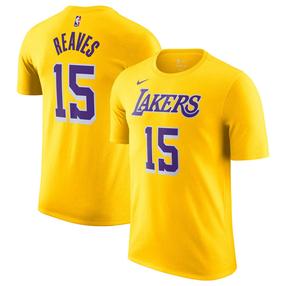 Austin Reaves Los Angeles Lakers Icon Edition Name & Number T-Shirt - Gold | Nike for sale