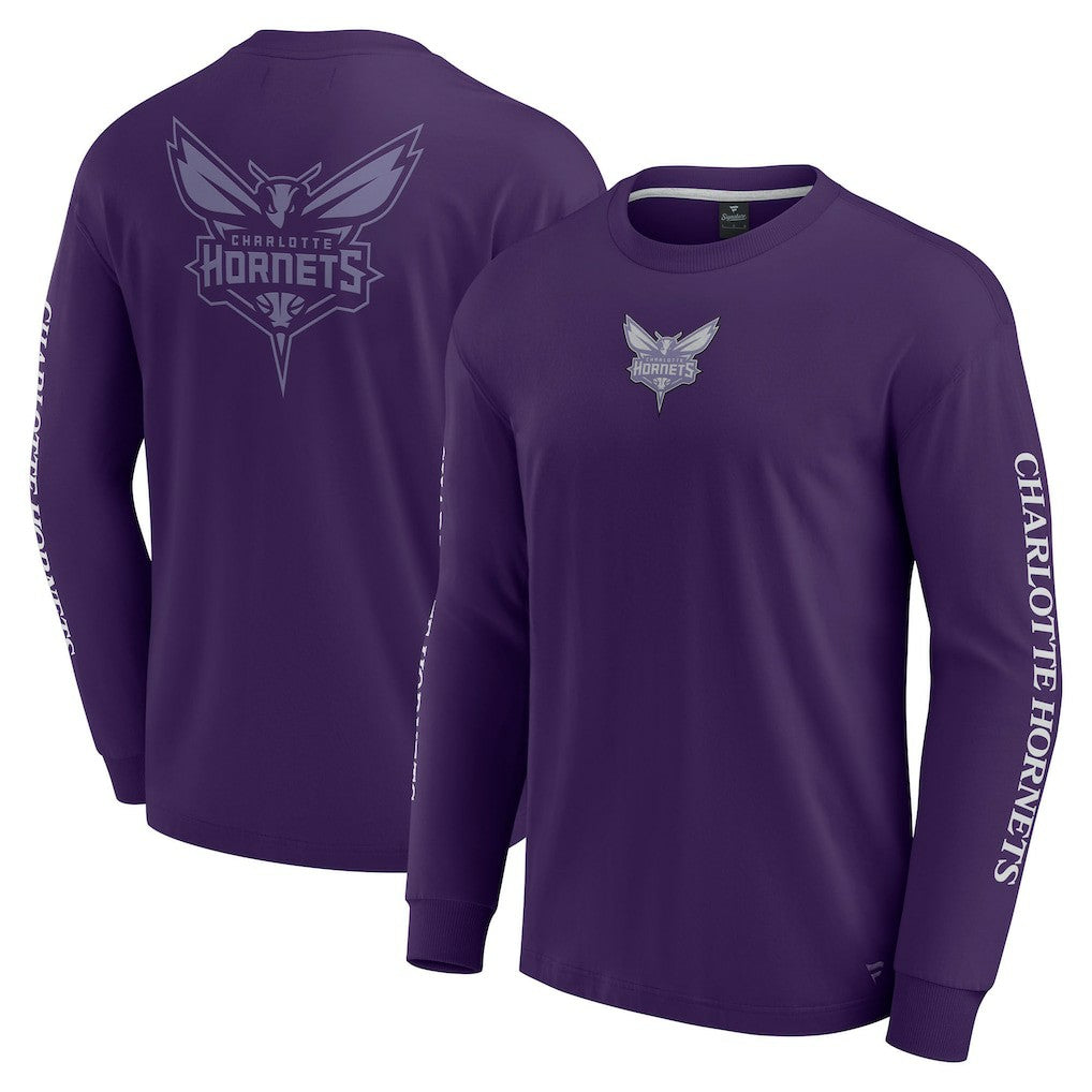 Charlotte Hornets Elements Strive Long Sleeve T-Shirt  - Purple | Fanatics shop