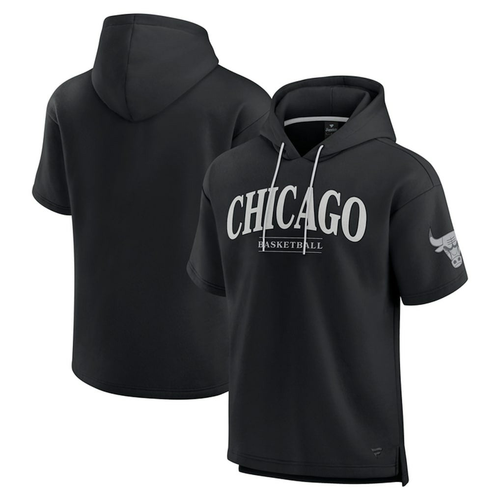 Chicago Bulls Elements Ready Short Sleeve Pullover Hoodie - Black | Fanatics sale