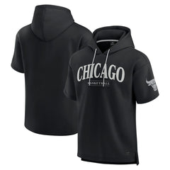 Chicago Bulls Elements Ready Short Sleeve Pullover Hoodie - Black | Fanatics sale