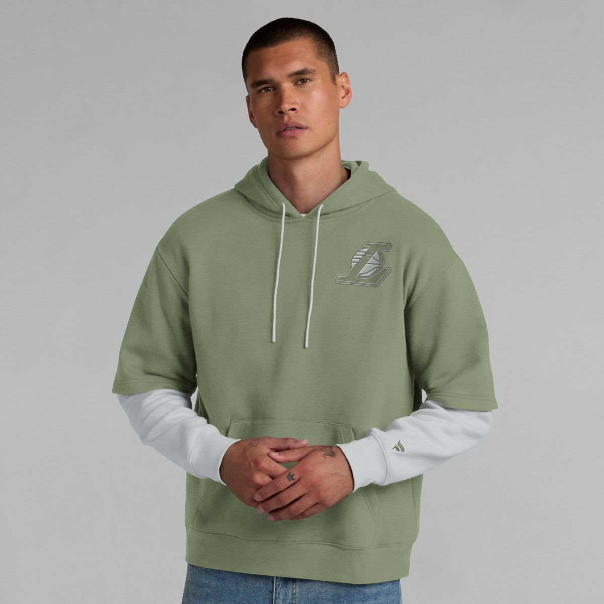 Los Angeles Lakers Elements Sleek Pullover Hoodie - Olive | Fanatics online