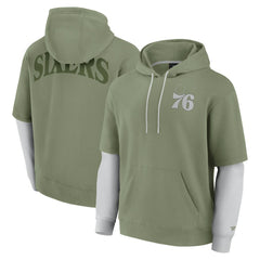 Philadelphia 76ers Elements Sleek Pullover Hoodie - Olive | Fanatics outlet