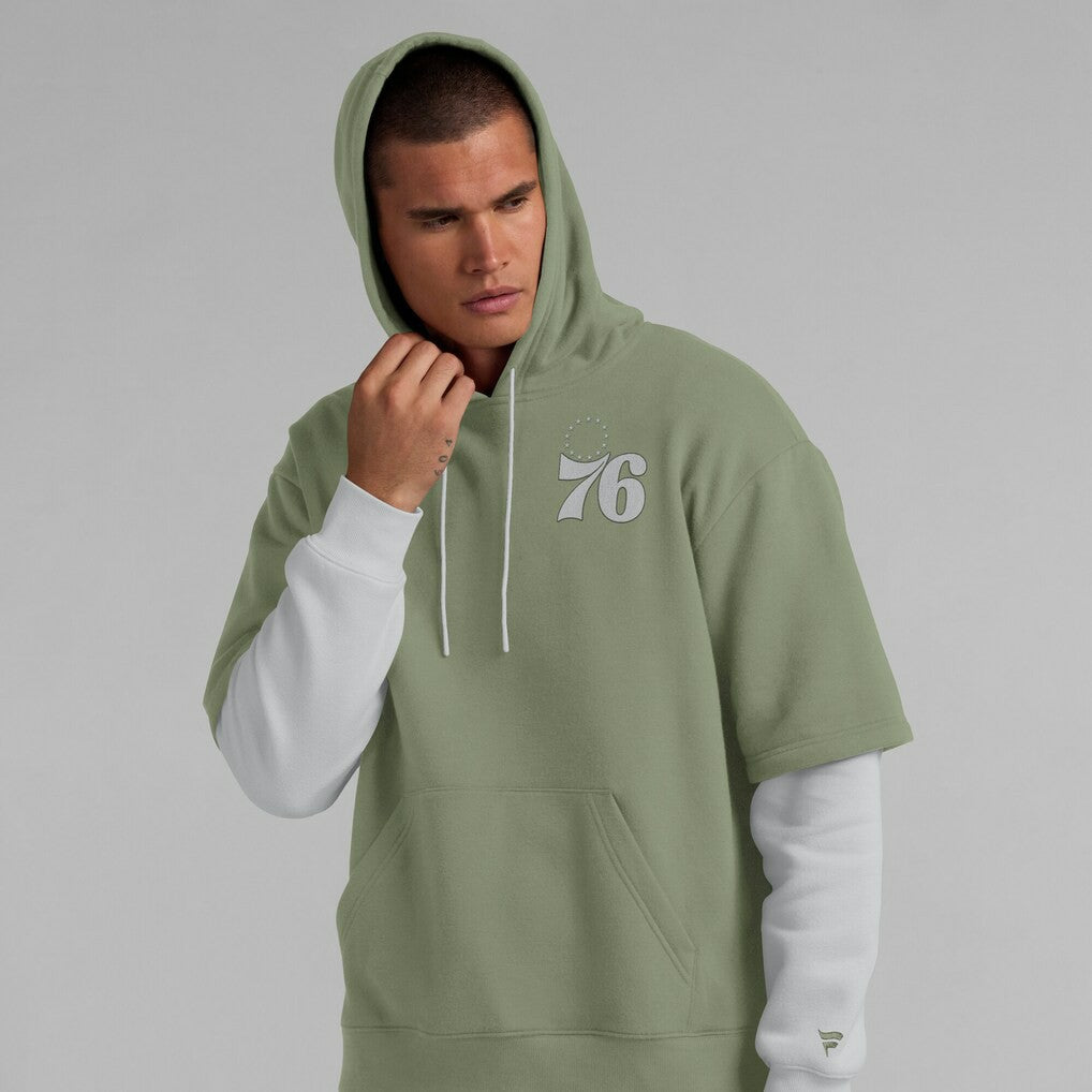 Philadelphia 76ers Elements Sleek Pullover Hoodie - Olive | Fanatics outlet