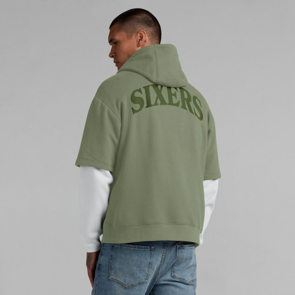 Philadelphia 76ers Elements Sleek Pullover Hoodie - Olive | Fanatics outlet