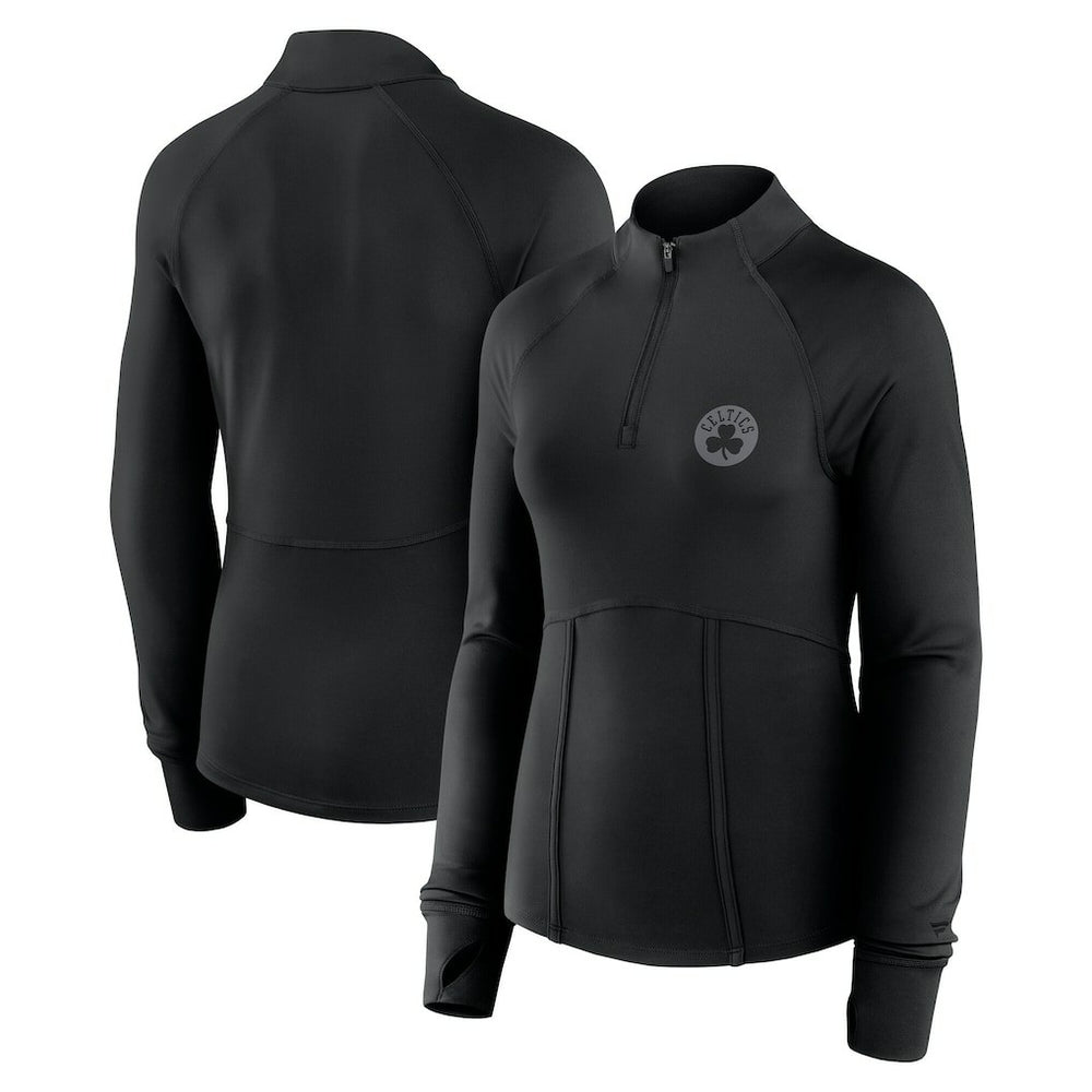 Boston Celtics Women's Elements Match Raglan Quarter-Zip Top - Black | Fanatics sale