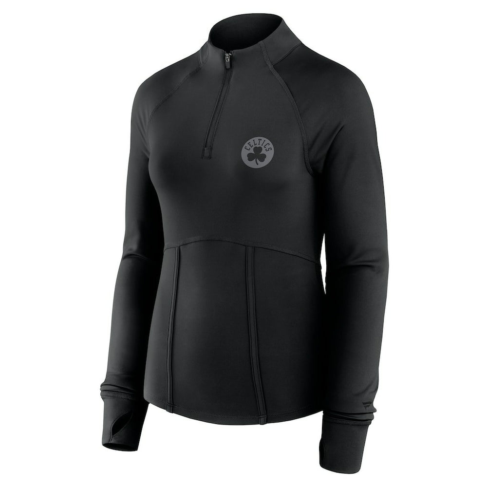Boston Celtics Women's Elements Match Raglan Quarter-Zip Top - Black | Fanatics sale