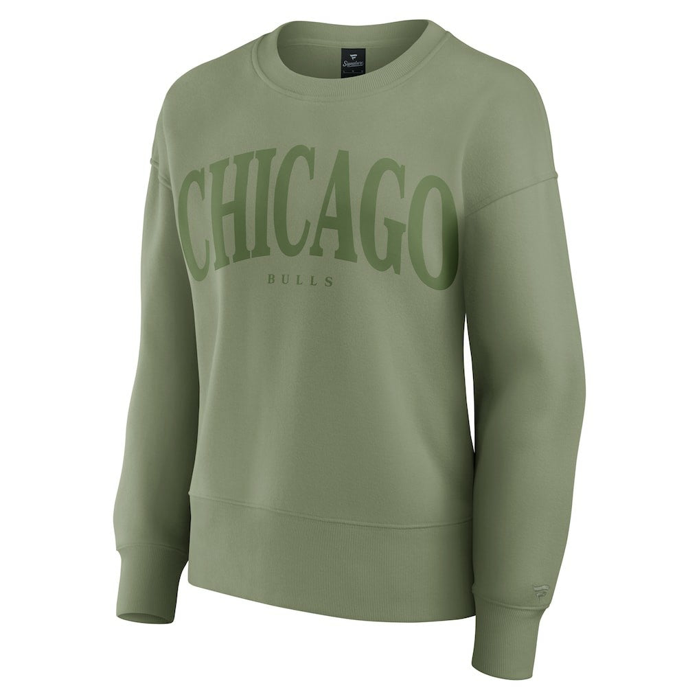 Chicago Bulls Women's Elements Flow Pullover Sweatshirt sale - Olive | Fanatics for sale