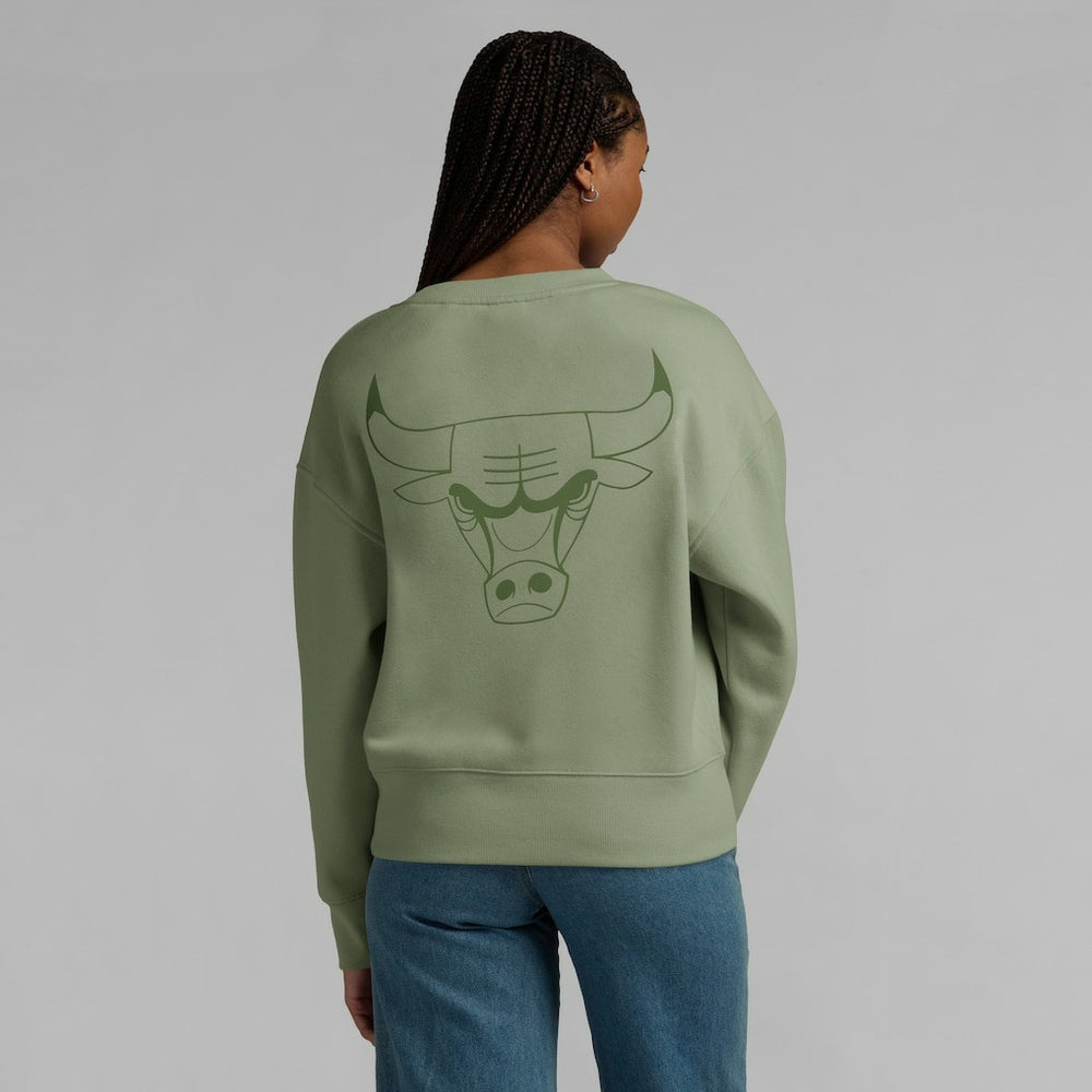 Chicago Bulls Women's Elements Flow Pullover Sweatshirt sale - Olive | Fanatics for sale