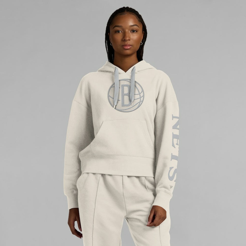 Brooklyn Nets Women's Elements Next Pullover Hoodie - Cream | Fanatics outlet