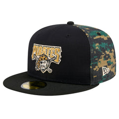 Pittsburgh Pirates Digi Camo 59FIFTY Fitted Hat - Black | New Era