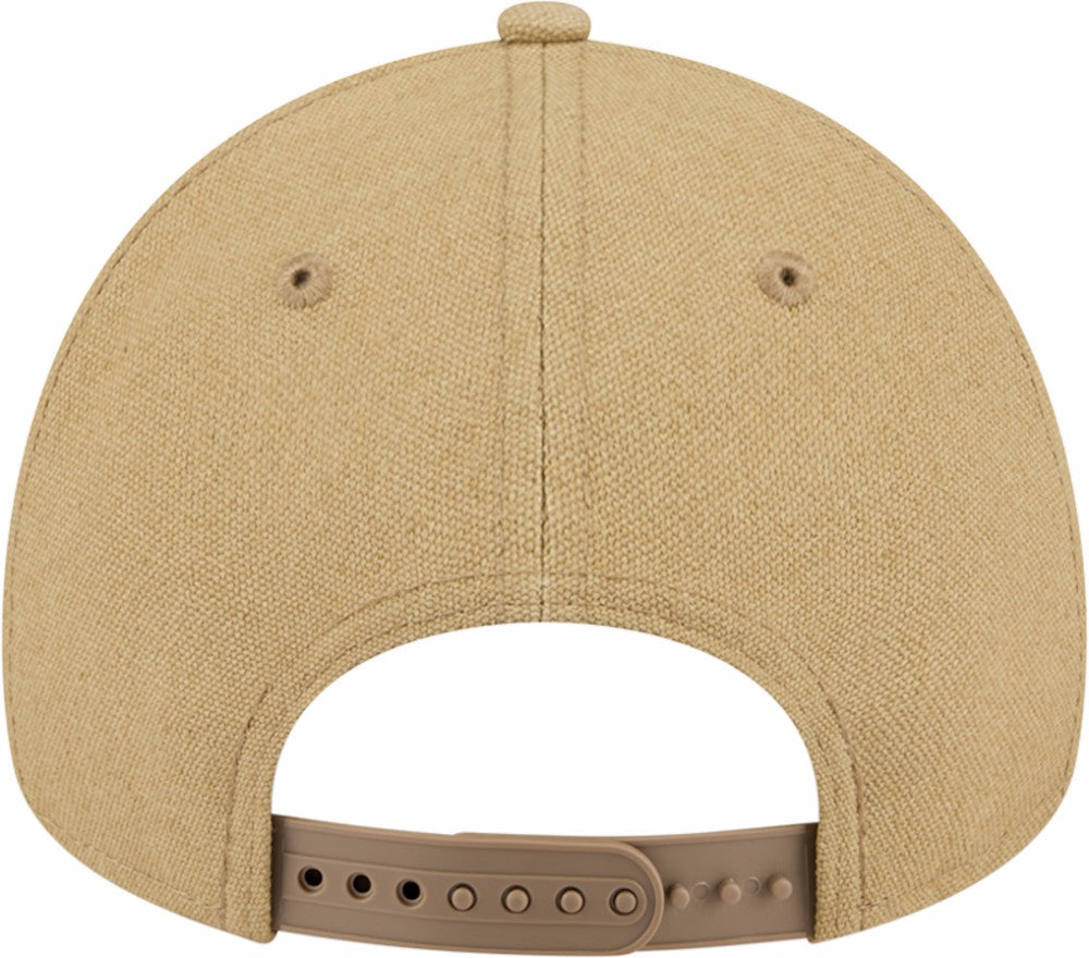 Chicago Cubs Logo Essentials 9FORTY A-Frame Adjustable Hat - Khaki | New Era