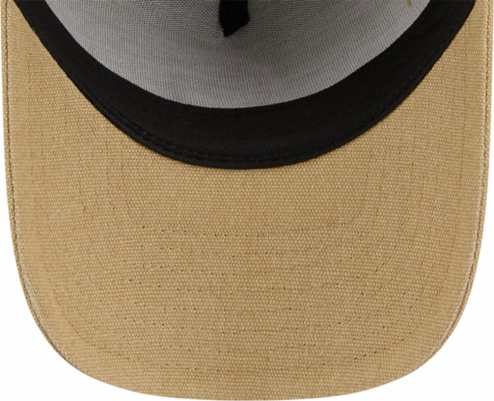 Chicago Cubs Logo Essentials 9FORTY A-Frame Adjustable Hat - Khaki | New Era