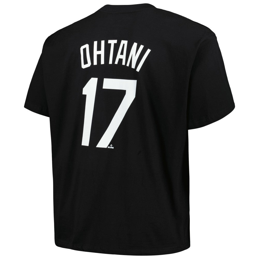 Shohei Ohtani Los Angeles Dodgers Profile Big & Tall Name & Number T-Shirt - Black