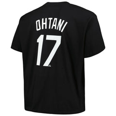 Shohei Ohtani Los Angeles Dodgers Profile Big & Tall Name & Number T-Shirt - Black