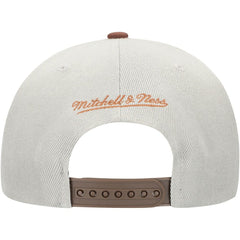 San Diego Padres Knock Out Panel Snapback Hat - Gray/Brown | Mitchell & Ness