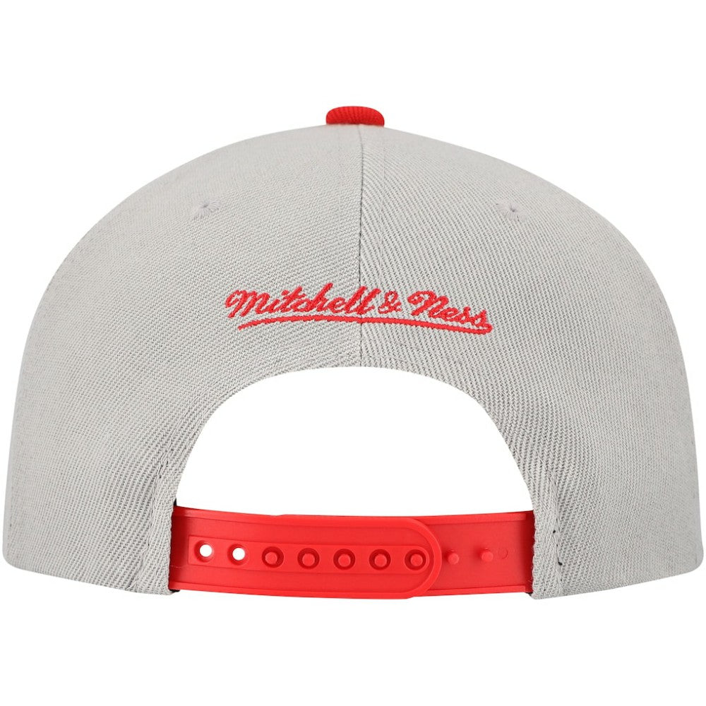 St. Louis Cardinals Knock Out Panel Snapback Hat - Gray | Mitchell & Ness