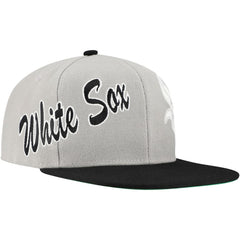 Chicago White Sox Knock Out Panel Snapback Hat - Gray | Mitchell & Ness