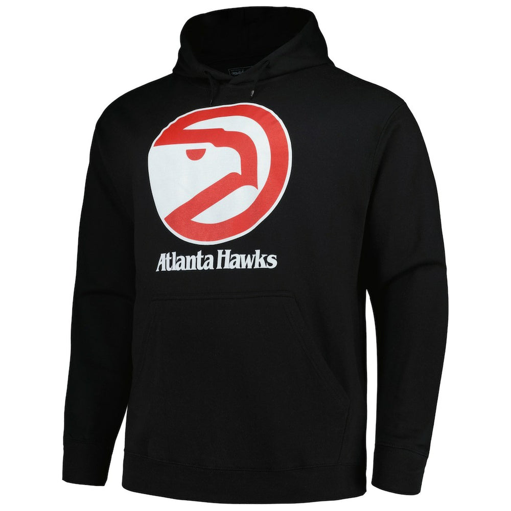 Atlanta Hawks Hardwood Classics Big & Tall Pullover Hoodie - Black | Mitchell & Ness for sale